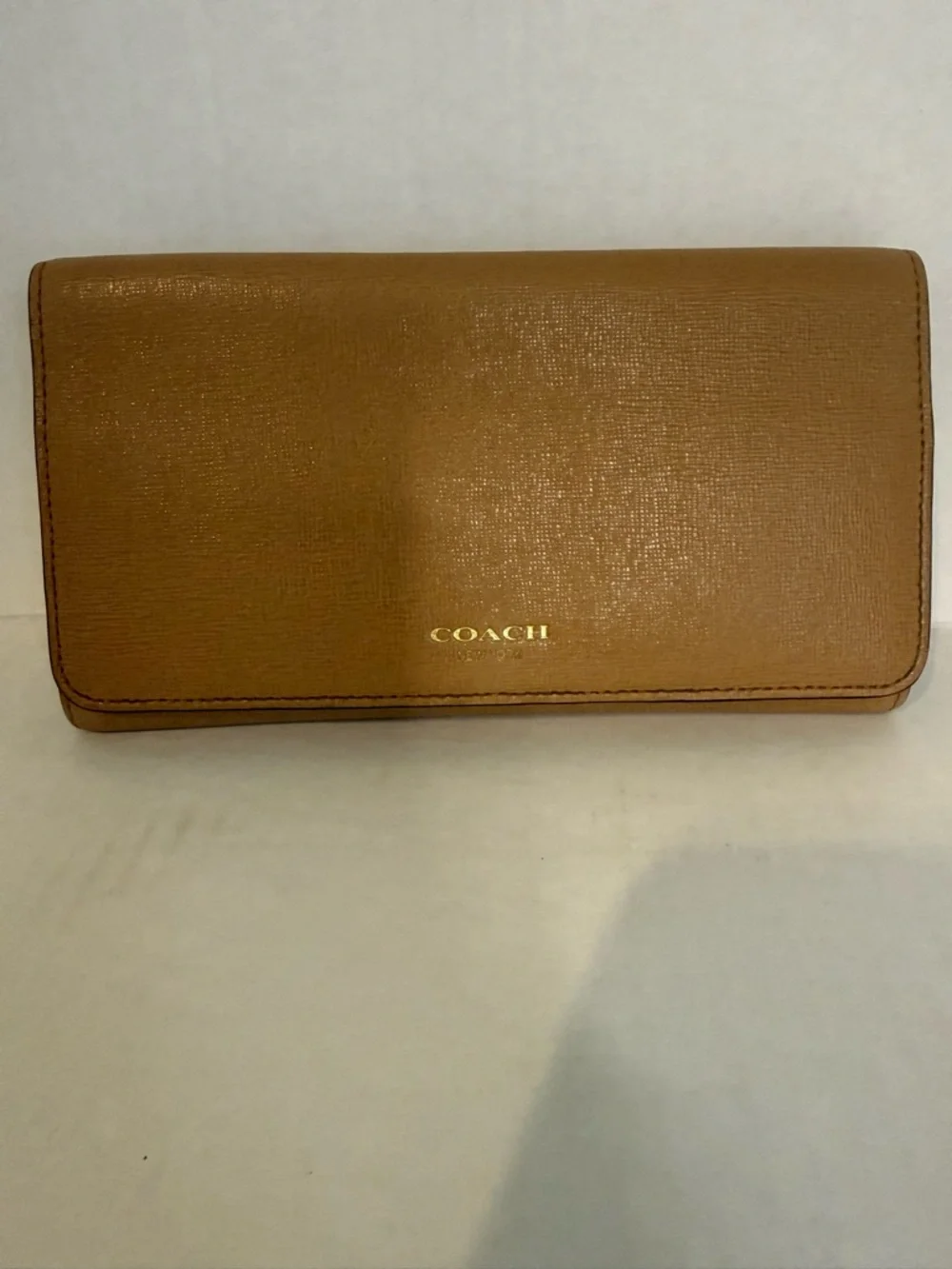 Coach Tan Women's Folding Wallet with Card Slots‎ and ID Window